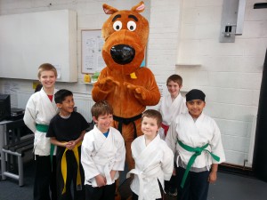 Scooby takes the Kids karate session at Whitetiger Training Oadby